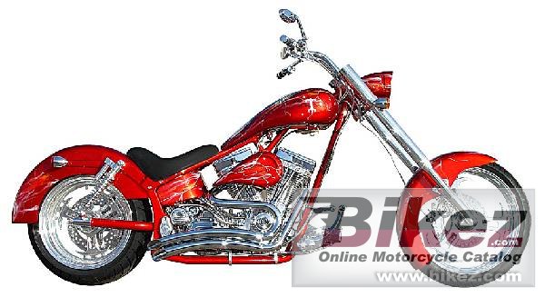 Big Titan sidewinder rubber mount chopper picture and wallpaper from Bikez.com